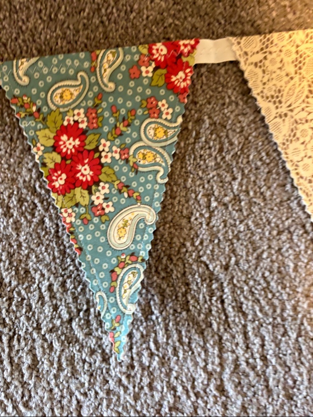 Handmade Cotton Triangle Bunting Garland - Multicolor - Picture 8 of 14